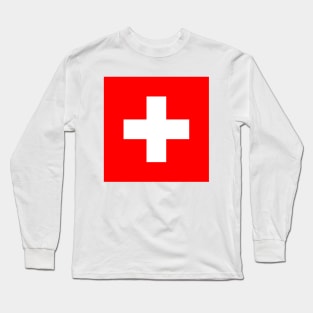 Flag of Switzerland Long Sleeve T-Shirt